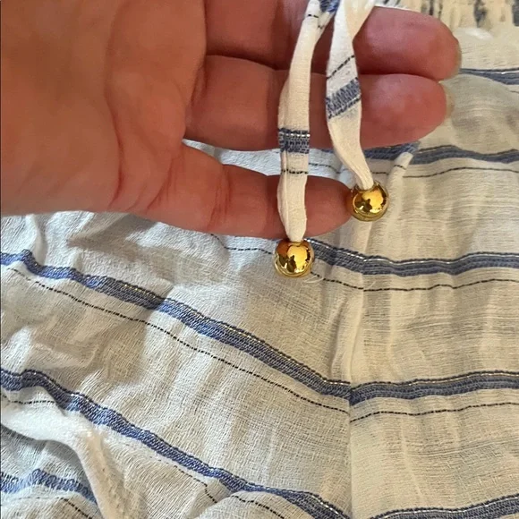 Pilyq High Waist Blue and White Plaid Shorts - Picture 6 of 8